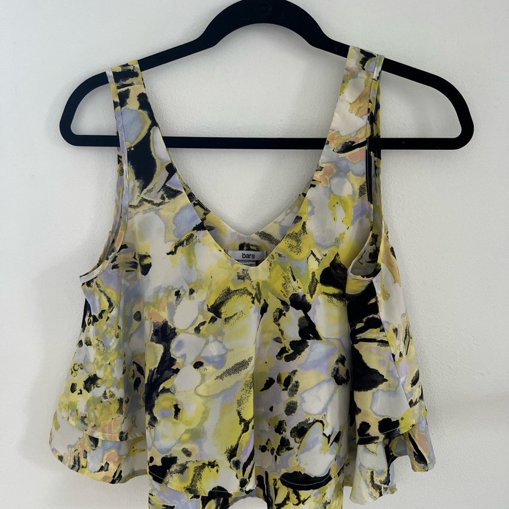 Bar III Women's Multicolor Sleeveless Flowy Top